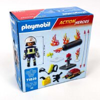 PLAYMOBIL 71826 Playset Gas Tank Firefighting Toy, Firefighter Toy, Ages 4+, Detailed and Child-Friendly