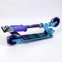 Disney Stitch Inline Scooter 246568, folding scooter with LED tires, purple/blue, ages 5 and up