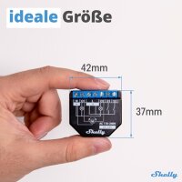 Shelly Plus 2PM WiFi Smart Relay Switch, 2 Channels with Power Metering, Roller Shutter Control, Alexa, Google Home, iOS, Android