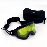 MOX Infinity II Skibrille mit UV-Schutz, Schwarz/Gelb/Grün, komfortabel und robust