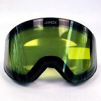 MOX Infinity II Skibrille mit UV-Schutz, Schwarz/Gelb/Grün, komfortabel und robust
