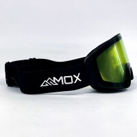 MOX Infinity II Skibrille mit UV-Schutz, Schwarz/Gelb/Grün, komfortabel und robust