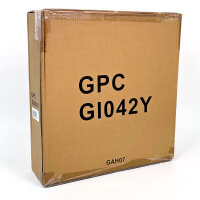 GPC GI042Y Große faltbare Box mit Deckel, robust, grau und rot, vielseitig einsetzbar