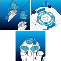 Philips SH50/50 Scherköpfe 3er Set für Series 5000 und 6000 Rasierer, Ersatzteile, langlebig und kompatibel