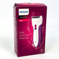 Philips SatinShave Essential Lady Shaver 2000 Elektrischer Nass- und Trockenrasierer für sanfte Haarentfernung