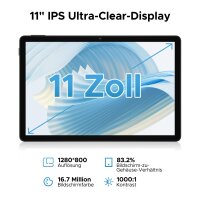 DOOGEE U11 VIP Edition 2025 Android 15 Tablet 11" Gaming, 16GB+128GB, Stift, Maus, Tastatur, Hülle, Schutzfolie, Schwarz