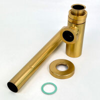 Washbasin bottle trap with snap closure, gold-colored,...