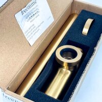 Washbasin bottle trap with snap closure, gold-colored, durable and easy to install