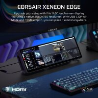 Corsair XENEON Edge 14.5" 2K Portable LCD Touchscreen Monitor, 2560x720, 60Hz, USB-C, HDMI, 5-Point Multi-Touch, iCUE, Windows PC