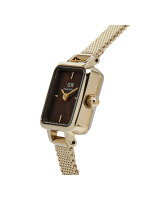 Daniel Wellington Quadro Mini Evergold Amber Damen Armbanduhr Gold Braun elegant schlank