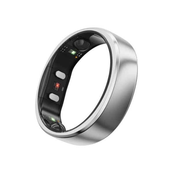 RINGCONN Gen2 Air Smart Ring Size 9, waterproof up to 100m, silver, fitness and health monitor
