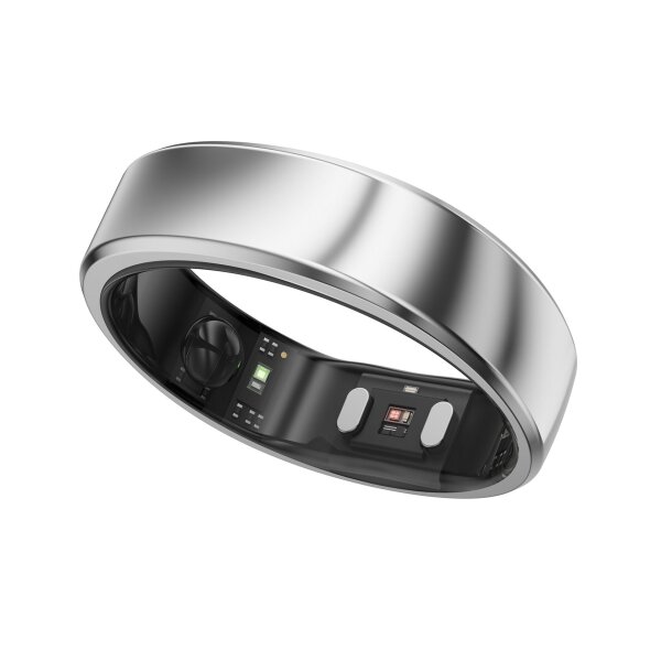 RingConn Gen2 Air Smart Ring Size 10, Silver, waterproof up to 100 meters, innovative health features