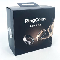 RingConn Gen2 Air Smart Ring Size 10, Silver, waterproof up to 100 meters, innovative health features