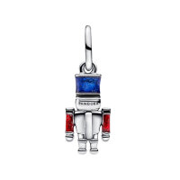 PANDORA Charm Pendant, Movable Nutcracker in Silver, detailed and movable