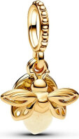 Pandora Firefly Charm Pendant, Gold Plated, Glows in the...