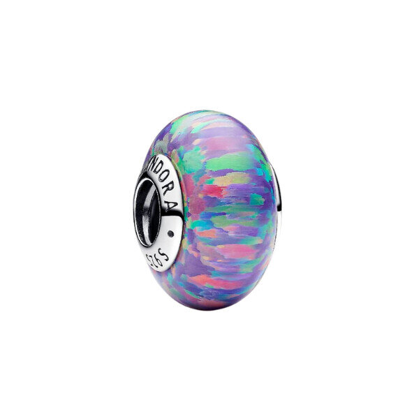 PANDORA Charm Pendant Opal Purple Shimmering Silver Jewelry Pendant for Bracelet