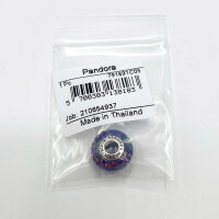 PANDORA Charm Pendant Opal Purple Shimmering Silver Jewelry Pendant for Bracelet