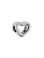 PANDORA charm pendant, open heart, made of silver, metal...