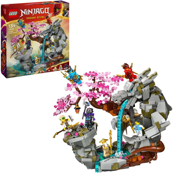 LEGO Ninjago 71819 Dragon Stone Temple Building Set, ages 13+, detailed building and play set