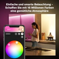 Philips Hue Lightstrip Plus V4 2m, dimmbarer LED-Streifen, 16 Mio. Farben, Sprach- und App-Steuerung, smartes Beleuchtungssystem