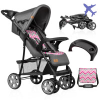 Emma Plus Buggy Stroller up to 15 kg, Pink Scandi, easily...