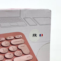 Logitech K380s Pebble Keys 2 Wireless Bluetooth Keyboard AZERTY, Pink, Compact, Quiet Keys