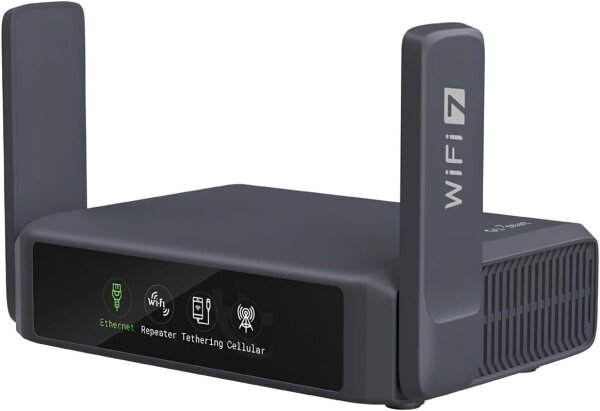 GL.iNet GL-BE3600 Slate 7 Mobiler WiFi 7 Reise-Router mit VPN, 2.5G Gigabit Port, OpenWrt, WireGuard, Travel WLAN Access Point