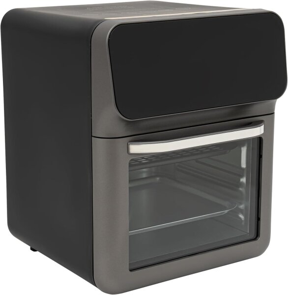 13L Minibackofen mit Heißluftfritteuse 1350W, Air Fryer, Toaster, Grill, Pizzaofen, 2 Backbleche, 50 Kuchenboxen, 5 Zinnfolie-Boxen