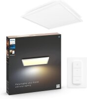Philips Hue Aurelle White Ambiance LED-Panel 60x60cm mit Dimmerschalter, smarte Innenbeleuchtung für Wand & Decke, ältere Generation