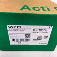 Schneider Electric A9Q14440 residual current circuit breaker, Acti9 Vigi iC60, 4-pole, 40A, type AC, 300mA, 230–415V, instantaneous tripping