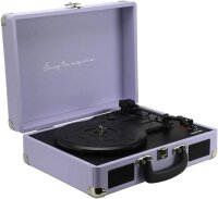 PRIXTON VC400 Turntable with Bluetooth, Encoding, FM Radio, USB, 33/45/78 RPM, Integrated Speakers, Violet