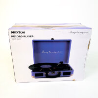 PRIXTON VC400 Turntable with Bluetooth, Encoding, FM Radio, USB, 33/45/78 RPM, Integrated Speakers, Violet