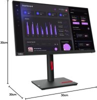 Lenovo T24i-30 24 Zoll Monitor, Full HD, IPS-Panel, HDMI & VGA Anschlüsse, ergonomisch verstellbar