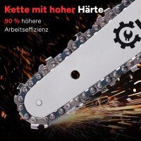 OUTIGO Cordless Chainsaw 8 inch, 800W brushless motor, 2x 4000mAh lithium-ion batteries, garden saw for tree and branch cutting, incl. charger