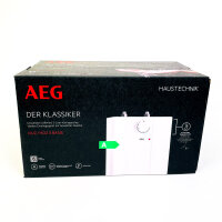 AEG Huz 5 Basic Undercounter Boiler 5 Liter Low Pressure Small Storage Water Heater with Plug