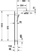 Duravit Duschsystem Duschset Schwarz Matt, wassersparend, 3 Strahlarten, verstellbare Kopfbrause, reinigungsfreundlich