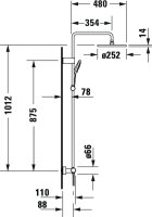 Duravit Duschsystem Duschset Schwarz Matt, wassersparend, 3 Strahlarten, verstellbare Kopfbrause, reinigungsfreundlich