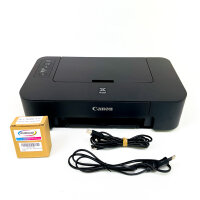 Canon PIXMA TS205 color inkjet printer, DIN A4, 4800x600 dpi, USB, optional XL ink cartridges, black, without original packaging