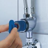GROHE Grohtherm Micro 34487000 Thermostat für Waschtische, Verbrühschutz, konstante Temperatur, kinder- und seniorenfreundlich, Chromoberfläche