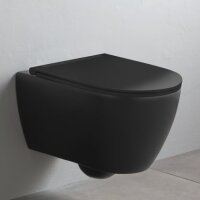 Scarabeo 5535B49 Moon toilet seat, removable, with soft-close mechanism, matte black