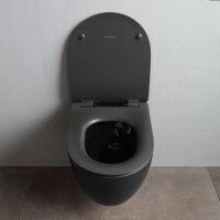 Scarabeo 5535B49 Moon toilet seat, removable, with soft-close mechanism, matte black