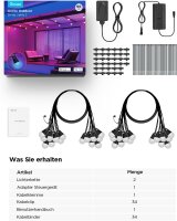 Govee Outdoor LED Lichterkette 30m, dimmbar, RGBICW, 16 Mio Farben, 47 Modi, 100lm/LED, 25000h, IP65, Alexa & Google kompatibel