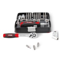 STIER 38-piece socket wrench and bit set 1/4" with versatile bits and robust design
