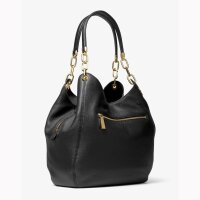 MICHAEL KORS LILLIE Large Hobo Bag aus schwarzem Leder, geräumig und elegant