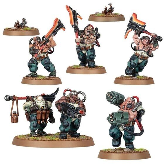 Warhammer 40,000 Leagues of Votann Chthonic Berserker Miniature Set, highly detailed, collectible figure