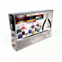 Warhammer 40K paint and tool set for model making, including brushes, paints and accessories
