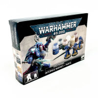 Warhammer 40k Space Marines Infernus Marines Set mit Farben – Miniaturen und Malzubehör für Tabletop-Spiel