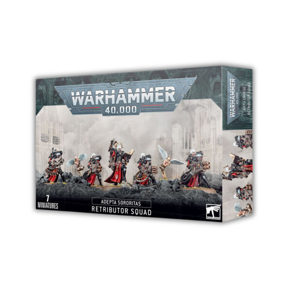Warhammer 40K Adepta Sororitas Retributor Squad Miniaturenset mit detaillierten Figuren und Zubehör