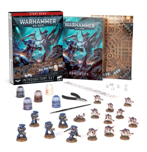 Warhammer 40.000 Starterset Englisch – Einsteigerbox mit Miniaturen und Spielmaterial für Anfänger