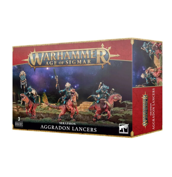 Warhammer Age of Sigmar 88-18 Seraphon Aggradon Lancers 3 Miniatures Set